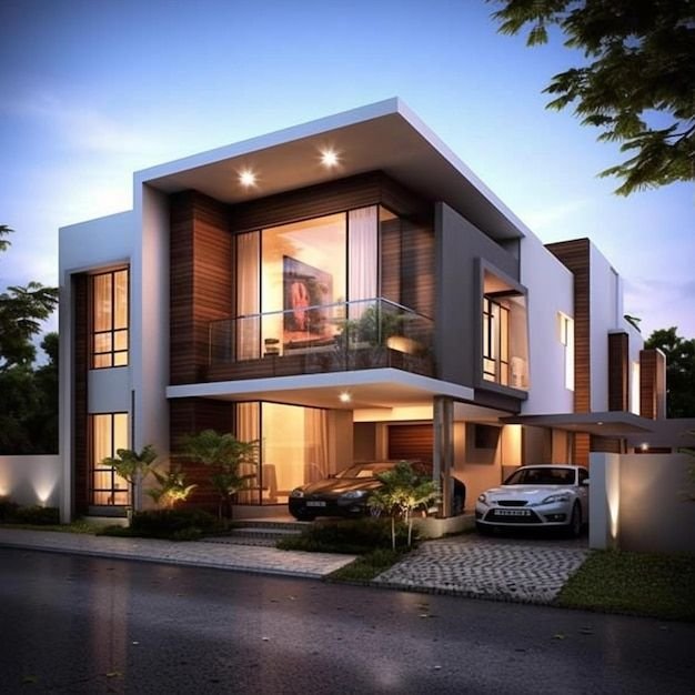 A luxury 3d rendering _ Premium AI-generated image